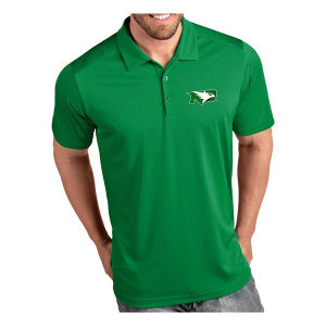 North Dakota Fighting Hawks Antigua Tribute Polo Large Kelly Green