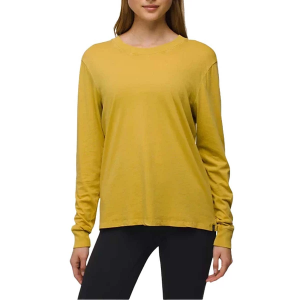 Women's prAna Everyday Vintage-Washed Long Sleeve T-Shirt Medium Golden Leaf