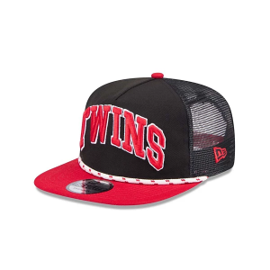 Minnesota Twins New Era Retro Rope Golf Snapback Hat One Size Black