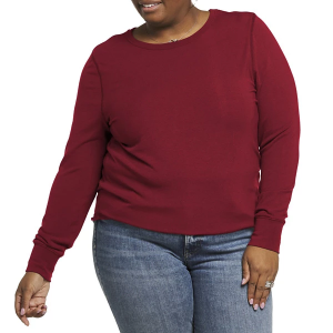 Women's Thread & Supply Stacy Long Sleeve T-Shirt 1X Winery