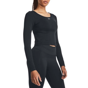 Women's Under Armour Train Seamless Long Sleeve Crop Top Large Black