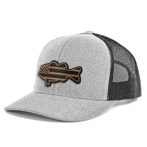 Men's Union Standard Supply Limited Edition Stars Ans Stripes Angler Trucker Hunting Adjustable Hat One Size Heather Grey/Black