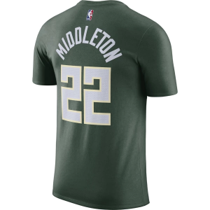 Milwaukee Bucks Khris Middleton Dri-FIT Name & Number Nike T-Shirt XLarge Fir