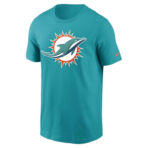 Miami Dolphins Nike Essential Logo T-Shirt Medium Turquoise