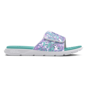 Kids' Under Armour Ignite Pro Slide Sandals Little 1 Grey Heather/Turquoise