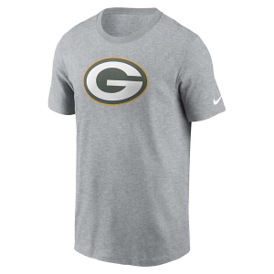 Green Bay Packers Nike Essential Logo T-Shirt Small Grey Heather