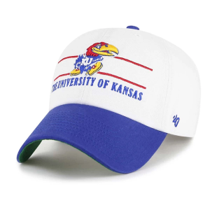 Kansas Jayhawks 47 Brand Double Header Cleanup Adjustable Hat One Size White