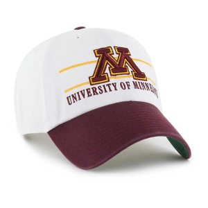 Minnesota Golden Gophers 47 Brand Double Header Cleanup Adjustable Hat One Size White/Maroon