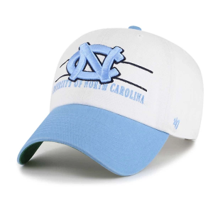 North Carolina Tar Heels 47 Brand Double Header Cleanup Adjustable Hat One Size White