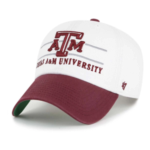 Texas A&M Aggies 47 Brand Double Header Cleanup Adjustable Hat One Size White/Maroon