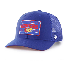 Kansas Jayhawks 47 Brand Hardline Trucker Adjustable Hat One Size Blue