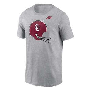 Oklahoma Sooners Nike Helmet T-Shirt Small Heather Grey