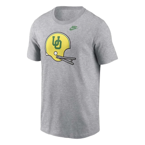Oregon Ducks Nike Helmet T-Shirt Medium Heather Grey