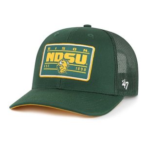North Dakota State Bison 47 Brand Hardline Trucker Adjustable Hat One Size Dark Green