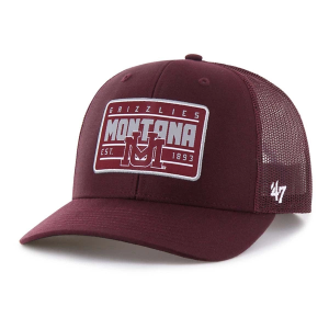 Montana Grizzlies 47 Brand Hardline Trucker Adjustable Hat One Size Maroon