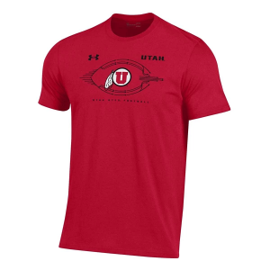 Utah Utes Under Armour Football Kirk T-Shirt Large Red