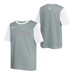 Kids' Dallas Mavericks 2024 City Edition Courtside Nike T-Shirt XLarge Silver