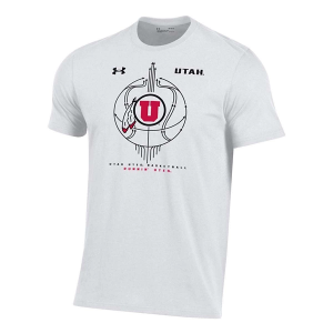 Utah Utes Under Armour Basketball Fran T-Shirt 3XLarge White