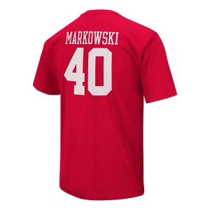 Nebraska Cornhuskers Colosseum Alexis Markowski Name and Number T-Shirt Small Red
