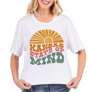 Women's A. Blush Kansas State Of Mind T-Shirt XLarge White