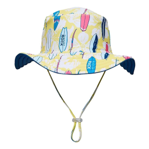Kids' Snapper Rock Rock The Board Reversible Bucket Hat Small Yellow
