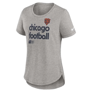 Women's Chicago Bears Nike Team Shout T-Shirt Medium Dark Grey Heather