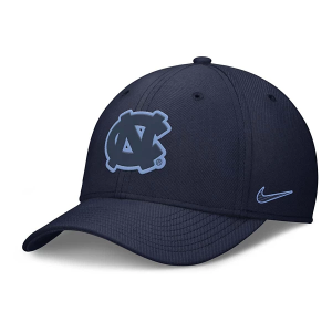North Carolina Tar Heels Nike Rise Sideline Flexfit Hat Medium Navy