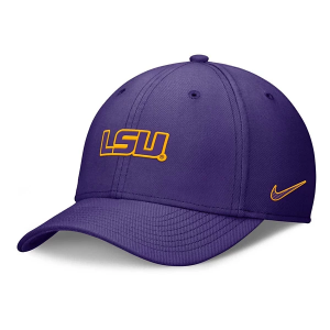 LSU Tigers Nike Sideline Rise Flexfit Hat M/L Purple