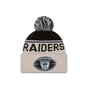 Las Vegas Raiders New Era 2024 Sideline Historic Beanie One Size Tan
