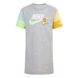 Girls' Nike Colorblocked Shirt Dress 6X Light Smoke Grey