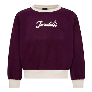 Girls' Jordan Meta-Enchantment Crewneck Sweatshirt XLarge Bordeaux