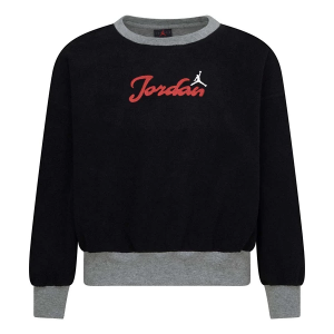 Girls' Jordan Meta-Enchantment Crewneck Sweatshirt Large Black