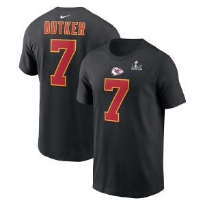Kansas City Chiefs Nike Harrison Butker #7 Super Bowl LIX Name & Number T-Shirt XLarge Black