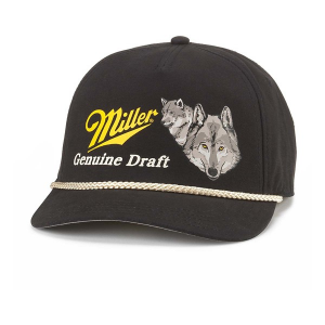 American Needle Canvas Cappy Miller Genuine Snapback Hat One Size Black