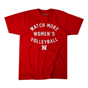 Nebraska Cornhuskers BreakingT Watch More Volleyball T-Shirt Small Red