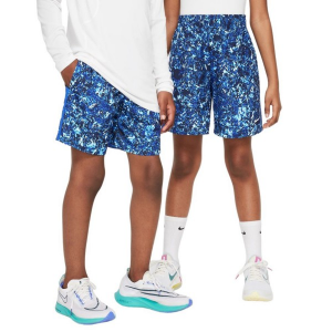 Kids' Nike Multi Speckled Woven Shorts XLarge Game Royal/White
