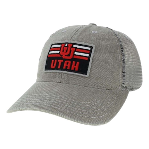 Utah Utes Legacy Athletic Hawk Trucker Adjustable Hat One Size Grey Heather