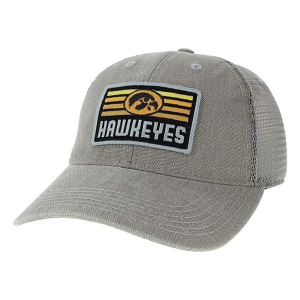 Iowa Hawkeyes Legacy Trucker Hawk Adjustable Hat One Size Grey Heather