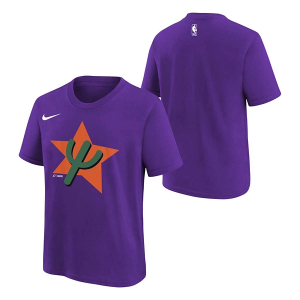 Kids' Phoenix Suns 2024 City Edition Logo Nike T-Shirt Small Purple