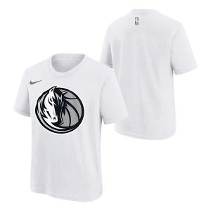 Kids' Dallas Mavericks 2024 City Edition Logo Nike T-Shirt Small White
