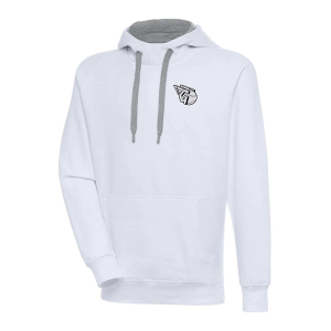 Cleveland Guardians Antigua Chenille Chest Logo Victory Pullover Hoodie 5XLarge White