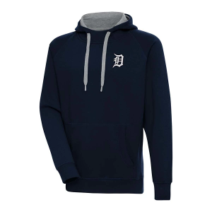 Detroit Tigers Antigua Chenille Chest Logo Victory Pullover Hoodie 5XLarge Navy