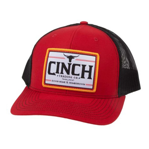 Men's Cinch Red Down Home Snapback Hat One Size Red