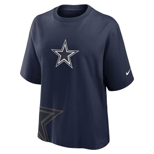 Women's Dallas Cowboys Nike Boxy T-Shirt Large Navy