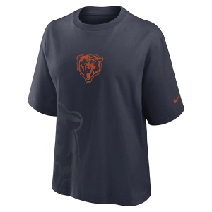 Women's Chicago Bears Nike Boxy T-Shirt XLarge Navy