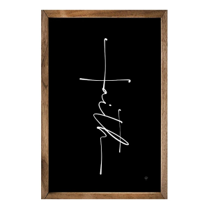 Kendrick Home Faith Cross Black Wall Art