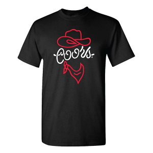 Men's Brew City Coors Neon Hat T-Shirt Small Black