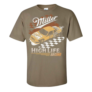 Men's Brew City Miller High Life Finish Line T-Shirt XLarge Brown