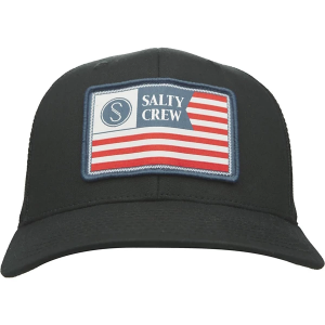 Men's Salty Crew Freedom Flag Retro Trucker Snapback Hat One Size Black