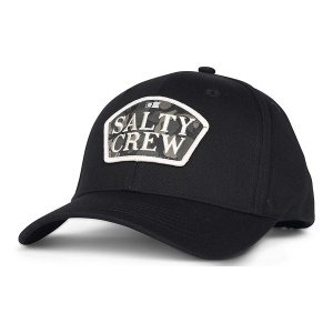 Men's Salty Crew Filler Up 6 Panel Snapback Hat One Size Black
